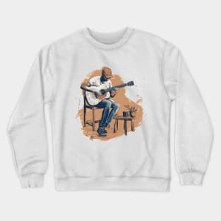 Someone playing a guitar Crewneck Sweatshirt